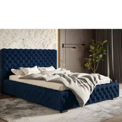 Łóżka Z Pojemnikiem|Łóżka Glamour>Riban Duże łóżko tapicerowane 200x200 cm AMRON