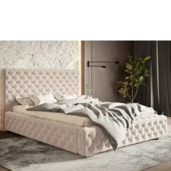 Łóżka Z Pojemnikiem|Łóżka Glamour></noscript>Riban Duże łóżko tapicerowane 200x200 cm AMRON