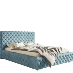 Łóżka Z Pojemnikiem|Łóżka Glamour></noscript>Riban Duże łóżko tapicerowane 200x200 cm AMRON