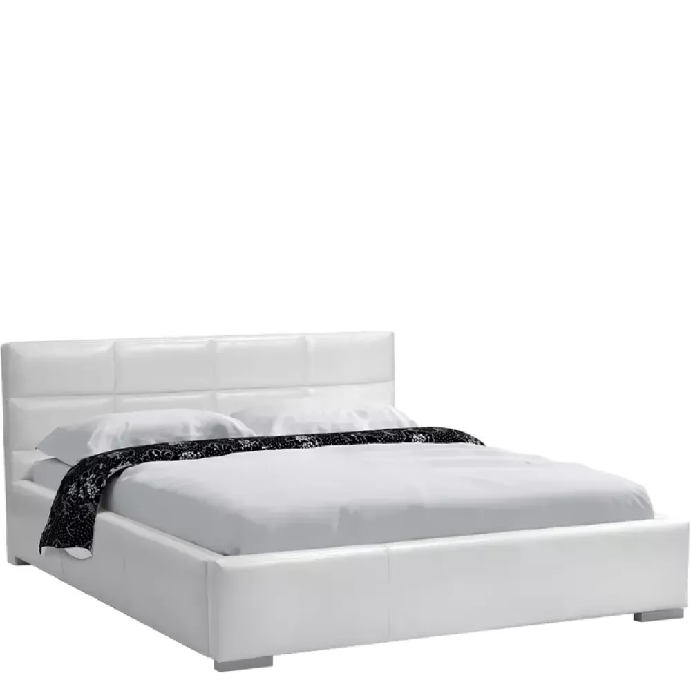 Łóżka Białe|Łóżka Dwuosobowe>Gruszka Duże łóżko tapicerowane 200x200 LUANDA