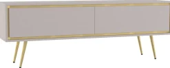 Szafki Rtv>GiB Meble Długa szafka RTV glamour kaszmir 150 cm na wysokich nóżkach TALUS