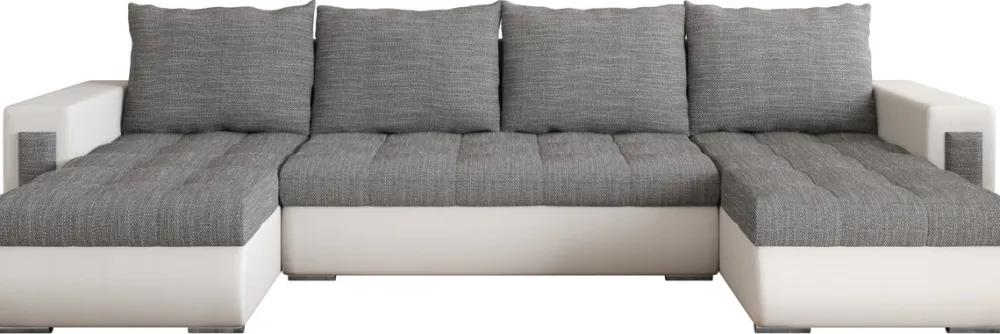 Narożniki>BROMARKT Duży narożnik do salonu rozkładany z funkcja spania MERLIN w kształcie U