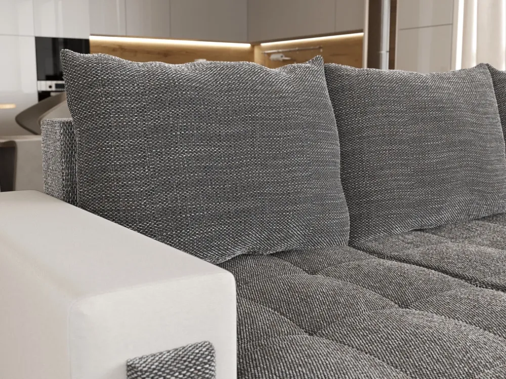 Narożniki>BROMARKT Duży narożnik do salonu rozkładany z funkcja spania MERLIN w kształcie U