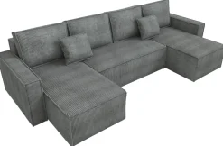 Narożniki>IZABELLA MEBLE Duży narożnik do salonu w kształcie u z funkcją spania DEXTER U