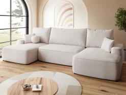 Narożniki></noscript>BROMARKT Duży narożnik do salonu z funkcją spania i pojemnikiem CARMELLO U