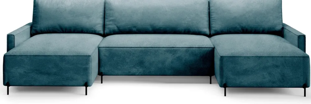 Narożniki>BROMARKT Duży narożnik loft rozkładany na nóżkach do salonu NORTON U