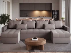 Narożniki></noscript>BROMARKT Duży narożnik pudrowy róż HOT U