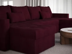 Narożniki></noscript>BROMARKT Duży narożnik z funkcją spania i pojemnikiem do salonu HOT U