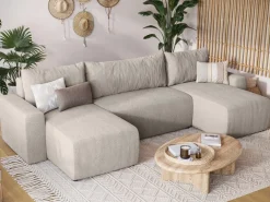 Narożniki></noscript>BROMARKT Duży nowoczesny narożnik do salonu z funkcją spania PLUSH U