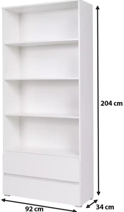 Zestawy Mebli Młodzieżowych></noscript>MARIDEX Duży nowoczesny regał do pokoju młodzieżowego COSTA dąb riviera