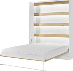 Meble Młodzieżowe|Łóżka Młodzieżowe>DOMEL Duży półkotapczan 160x200 cm pionowy ze stelażem do sypialni PERFECT dąb artisan