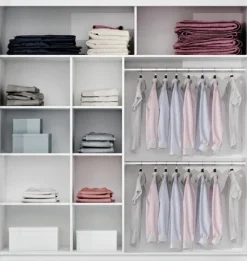 Szafy Dwudrzwiowe|Szafy Do Salonu>Stolar Dwudrzwiowa biała szafa przesuwna z lustrem 203 cm LARYS biały