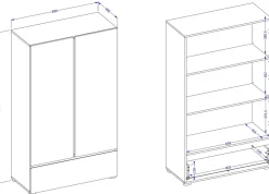 Meble Młodzieżowe|Zestawy Mebli Do Sypialni></noscript>Helvetia Dwudrzwiowa bieliźniarka z szufladą i półkami 90 cm CROSS dąb wotan