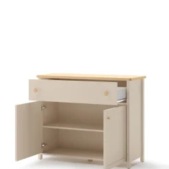 Meble Młodzieżowe|Zestawy Mebli Młodzieżowych></noscript>lenart. Dwudrzwiowa komoda 110 cm do pokoju młodzieżowego beż piaskowy STORY