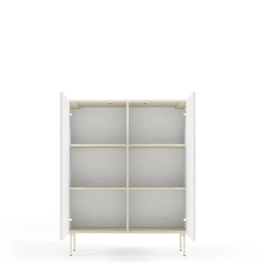 Zestawy Mebli Do Salonu|Komody>LASKI Dwudrzwiowa komoda 100 cm do salonu MEZZO kaszmir