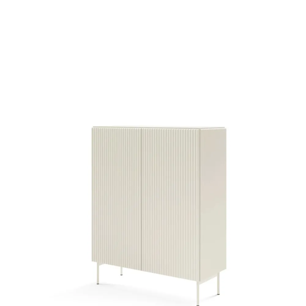 Zestawy Mebli Do Salonu|Komody>LASKI Dwudrzwiowa komoda 100 cm do salonu MEZZO kaszmir