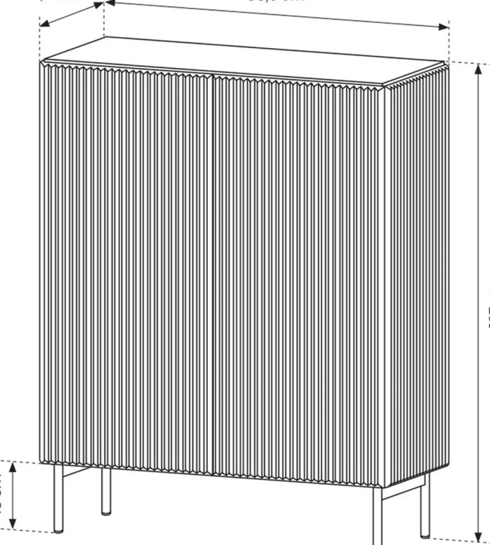 Zestawy Mebli Do Salonu|Komody>LASKI Dwudrzwiowa komoda 100 cm do salonu MEZZO kaszmir
