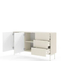 Komody|Zestawy Mebli Do Salonu>LASKI Dwudrzwiowa komoda 150 cm do salonu z szufladami MEZZO kaszmir