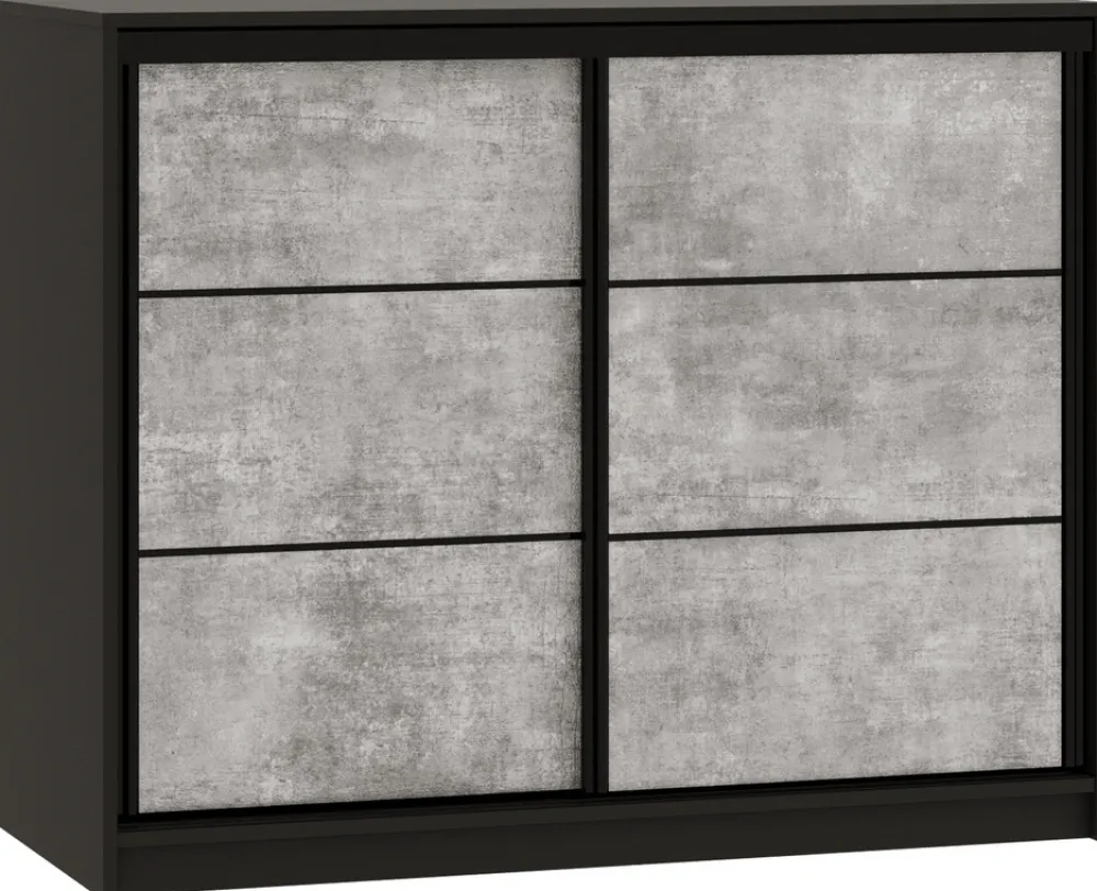 Komody>BROMARKT Dwudrzwiowa komoda 120 cm z drzwiami przesuwnymi LOFT