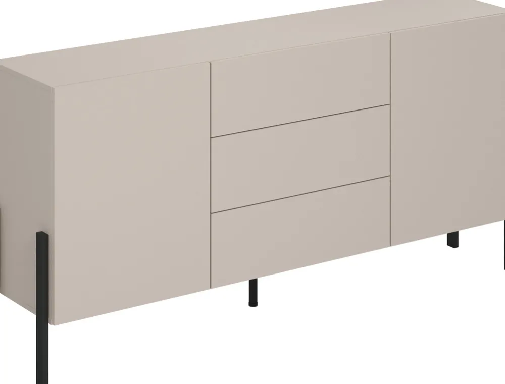 Zestawy Mebli Do Salonu|Komody>Helvetia Dwudrzwiowa komoda 184cm do salonu z szufladami JUKON kaszmir