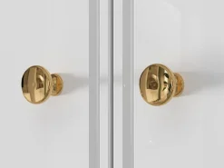 Zestawy Mebli Do Salonu|Komody></noscript>ML Meble Dwudrzwiowa komoda do salonu z szufladami GOLDIN biały połysk