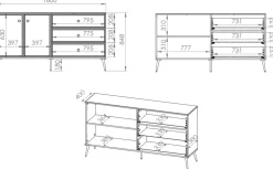 Zestawy Mebli Do Salonu|Komody></noscript>ML Meble Dwudrzwiowa komoda do salonu z szufladami GOLDIN biały połysk