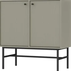 Komody>Lempert Dwudrzwiowa komoda z półkami do salonu 84 cm TOKEN eukaliptus