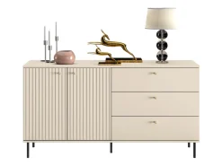 Zestawy Mebli Do Salonu|Komody></noscript>ML Meble Dwudrzwiowa komoda z szufladami do salonu 160 cm SOPHIE cashmere