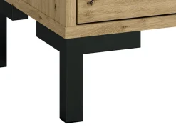 Zestawy Mebli Do Salonu|Komody></noscript>ML Meble Dwudrzwiowa komoda z szufladami do salonu NEVIO dąb artisan