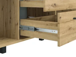 Zestawy Mebli Do Salonu|Komody></noscript>ML Meble Dwudrzwiowa komoda z szufladami do salonu NEVIO dąb artisan