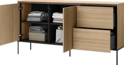 Zestawy Mebli Do Salonu|Komody></noscript>lenart. Dwudrzwiowa komoda z szufladami do salonu 167 cm VISSO