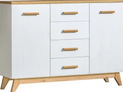 Komody>DOLMAR Dwudrzwiowa komoda z szufladami 130 cm SILVA