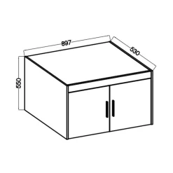 Zestawy Mebli Do Przedpokoju|Szafy Modułowe></noscript>Lempert Dwudrzwiowa modułowa szafa z nadstawką KUBA dąb sonoma