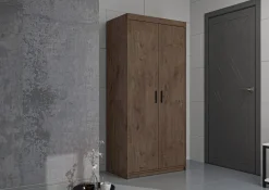 Garderoby|Meble Młodzieżowe></noscript>Lempert Dwudrzwiowa modułowa szafa z nadstawką KUBA dąb lefkas