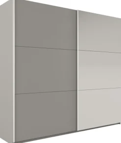 Szafy Dwudrzwiowe|Szafy Z Lustrem>Stolar Dwudrzwiowa nowoczesna szafa przesuwna z lustrem 225 cm VASCO platinum