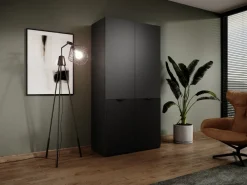 Meble Dla Dzieci|Zestawy Mebli Do Przedpokoju></noscript>PIASKI Dwudrzwiowa szafa modułowa z półkami i drążkami 101 cm SIGMA czarny