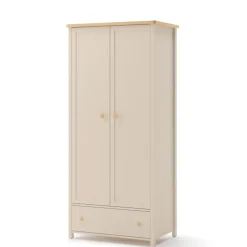 Szafy Otwierane>lenart. Dwudrzwiowa szafa młodzieżowa STORY z półkami i szufladą beż piaskowy