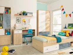 Meble Dla Dzieci|Zestawy Mebli Młodzieżowych></noscript>MEBLAR Dwudrzwiowa szafa młodzieżowa 90 cm z szufladami SLEEK