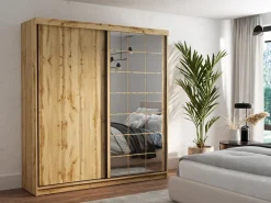 Szafy Dwudrzwiowe|Szafy Z Lustrem></noscript>ARKOS Dwudrzwiowa szafa przesuwna z lustrem 200 cm COLLINS