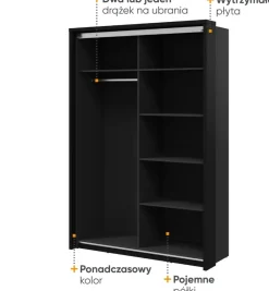 Meble Dla Dzieci|Meble Młodzieżowe></noscript>lenart. Dwudrzwiowa szafa przesuwna z lustrem 160 cm ARTI