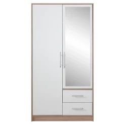 Garderoby|Meble Dla Dzieci>MEBLAR Dwudrzwiowa szafa z lustrem 100 cm szuflady SEVAS