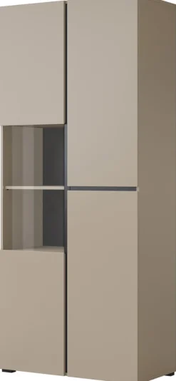 Zestawy Mebli Do Sypialni|Zestawy Mebli Do Salonu>Helvetia Dwudrzwiowa wysoka półwitryna do salonu 80 cm CROSS congo