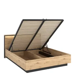 Meble Młodzieżowe|Łóżka Młodzieżowe>lenart. Dwuosbowe łóżko 160x200 do sypialni QUANT dąb artisan loft