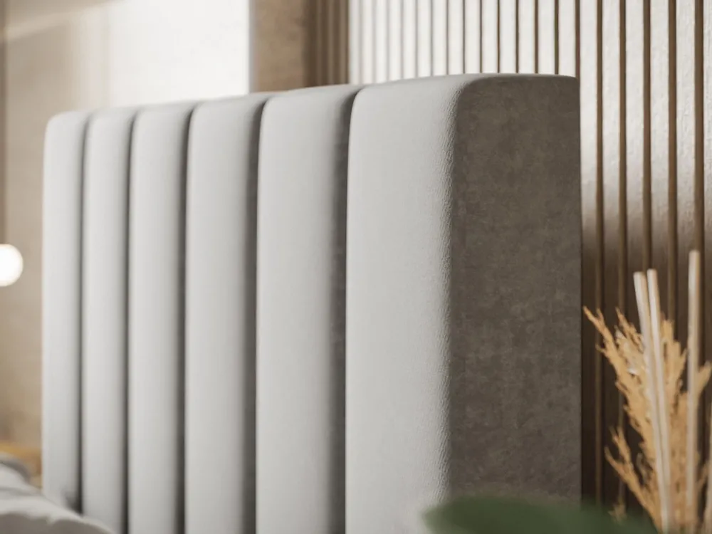 Łóżka Młodzieżowe|Łóżka Ze Stelażem>Riban Dwuosobowe łóżko kontynentalne 140x200 cm z pojemnikiem OWEL