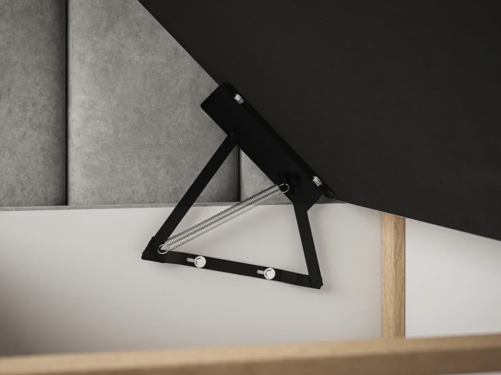 Łóżka Młodzieżowe|Łóżka Ze Stelażem>Riban Dwuosobowe łóżko kontynentalne 140x200 cm z pojemnikiem OWEL