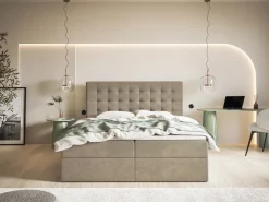 Łóżka Małżeńskie|Łóżka Ze Stelażem></noscript>Riban Dwuosobowe łóżko kontynentalne 180x200 cm z pojemnikiem ZANTE