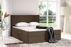 Łóżka Ze Stelażem|Łóżka Z Zagłówkiem></noscript>BROMARKT Dwuosobowe łóżko kontynentalne 180x200 cm tapicerowane MALIBU