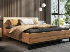 Łóżka Z Zagłówkiem|Łóżka Z Pojemnikiem></noscript>Helvetia Dwuosobowe łóżko małżeńskie ze stelażem do sypialni 180x200 cm HALLE S