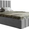 Łóżka Młodzieżowe|Łóżka Z Zagłówkiem>Riban Dwuosobowe łóżko tapicerowane 140x200 cm ze stelażem i pojemnikiem PASOT
