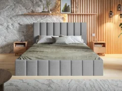 Łóżka Młodzieżowe|Łóżka Z Zagłówkiem></noscript>Riban Dwuosobowe łóżko tapicerowane 140x200 cm ze stelażem i pojemnikiem PASOT